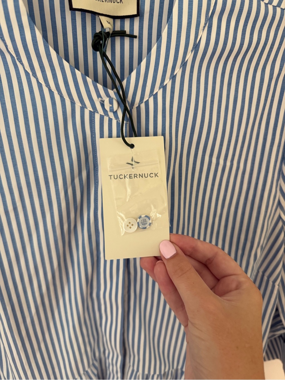 Tuckernuck Blue Stripe Royal Shirt Dress - Picture 6 of 7